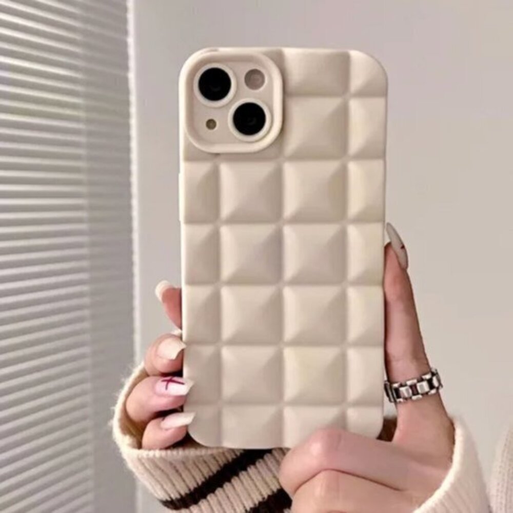 Matte Plain Classy Waffle Soft iPhone Case Shell- NEW